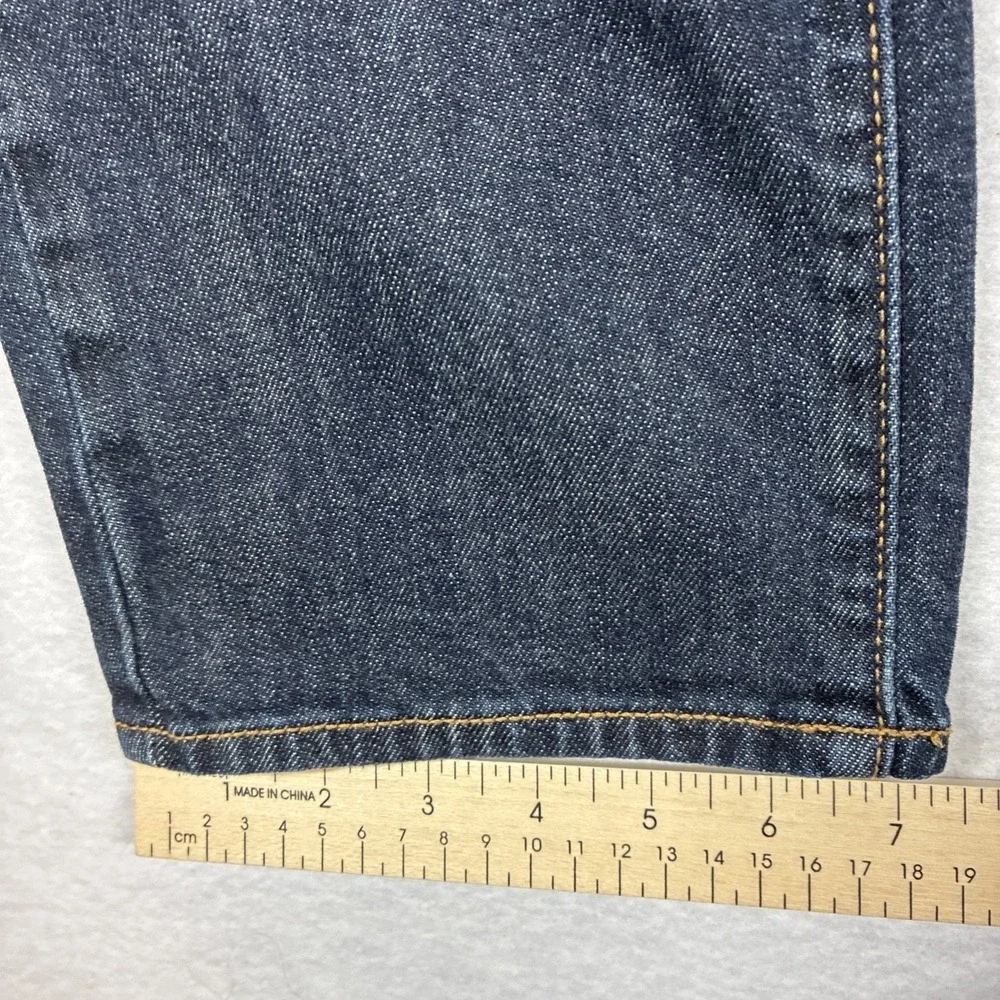 Lucky Brand 221 Straight Jeans Mens 30x30 Dark Wash Stretch Whiskering Preppy